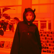 Load image into Gallery viewer, HORN HOODY - BLACK