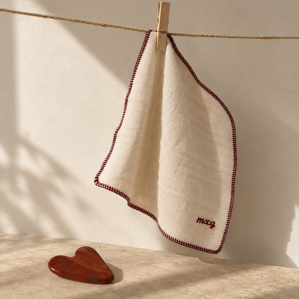 muslin face cloth - cream