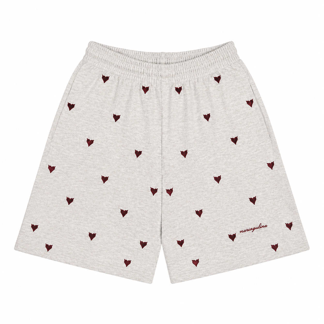 monogram shorts - grey