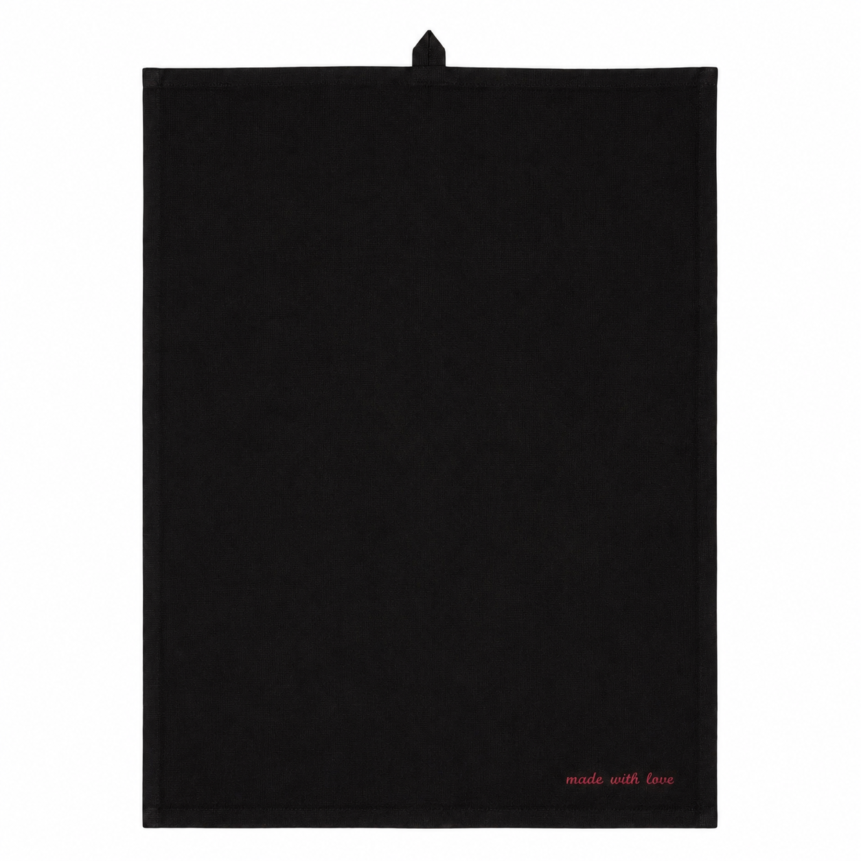 made with love tea towel - blackcurrant