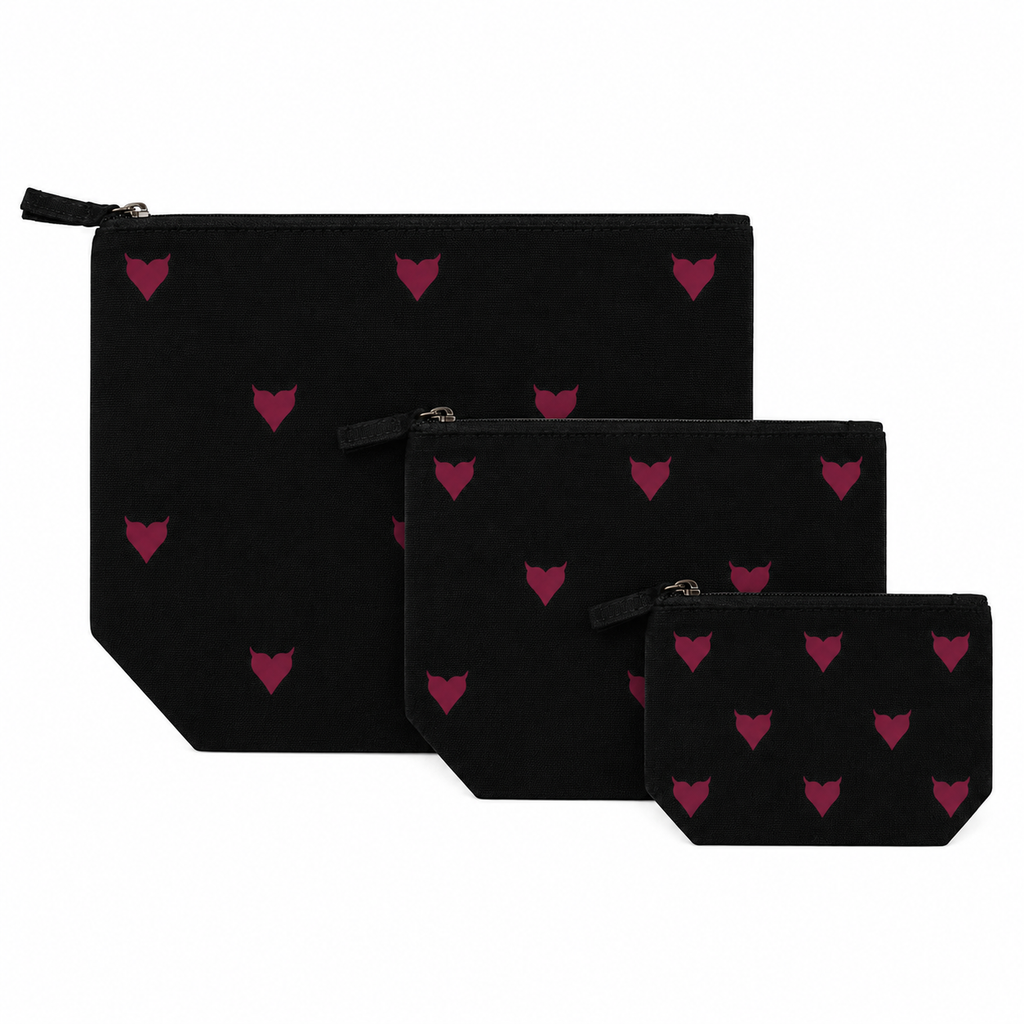 monogram pouch - black