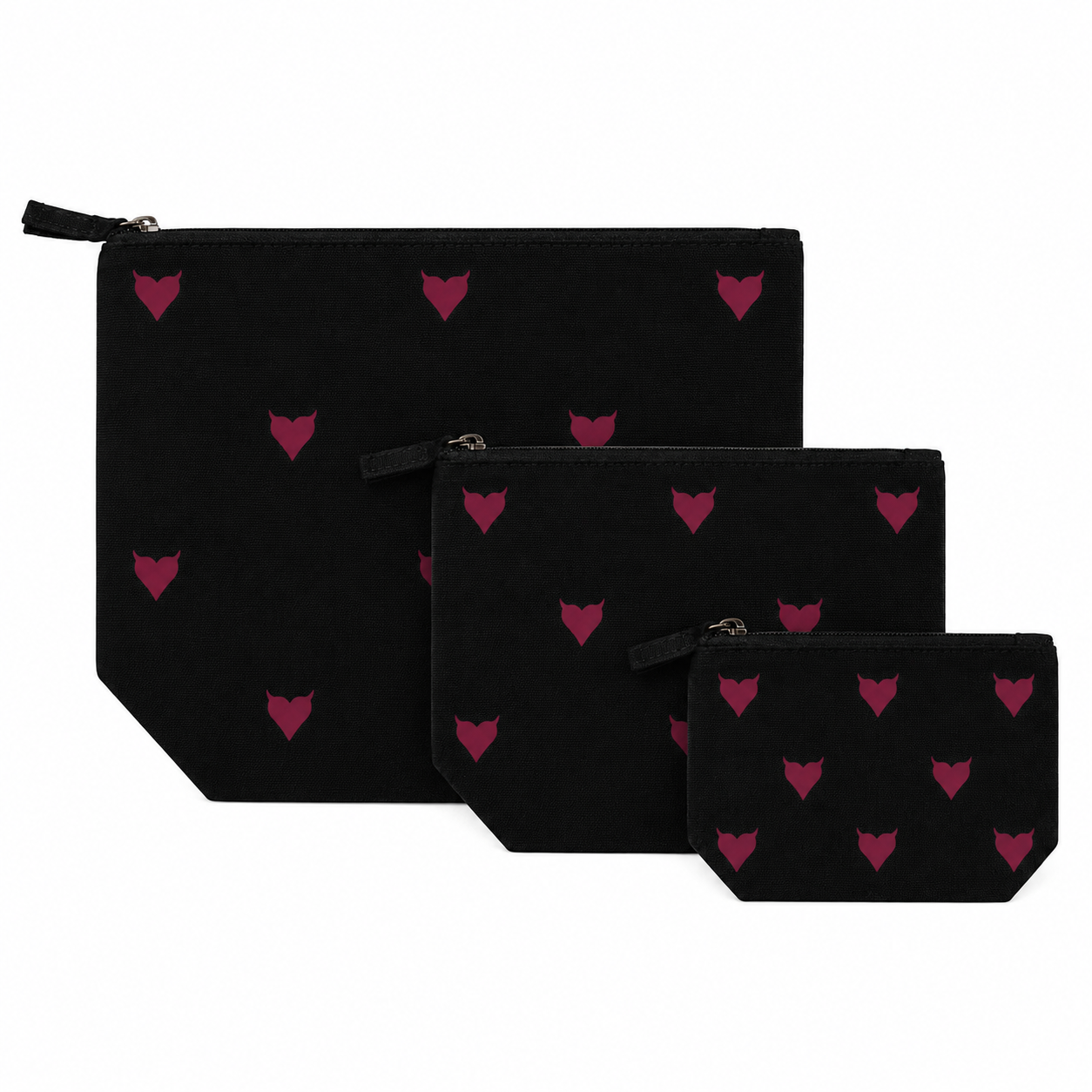 monogram pouch - black