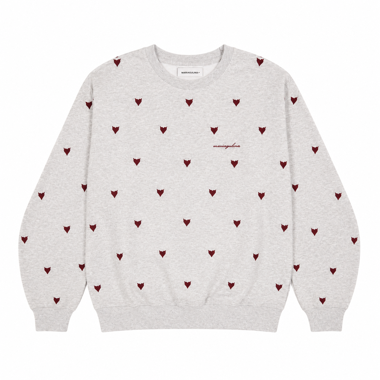 monogram crew - grey
