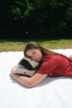 monogram pouch - cream