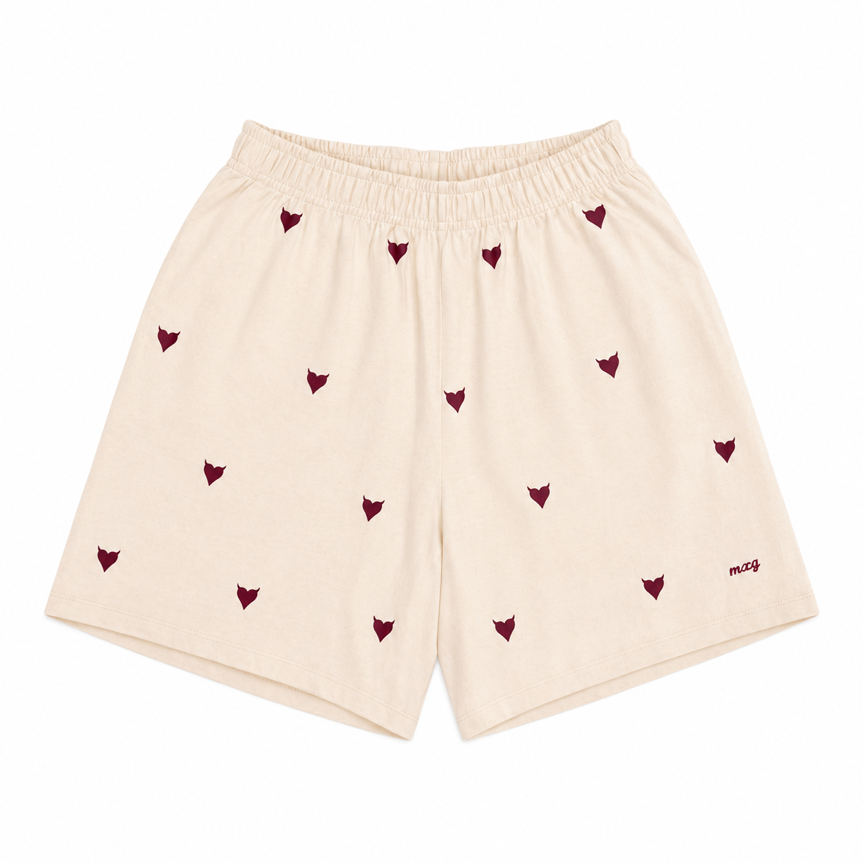 monogram shorts - cream