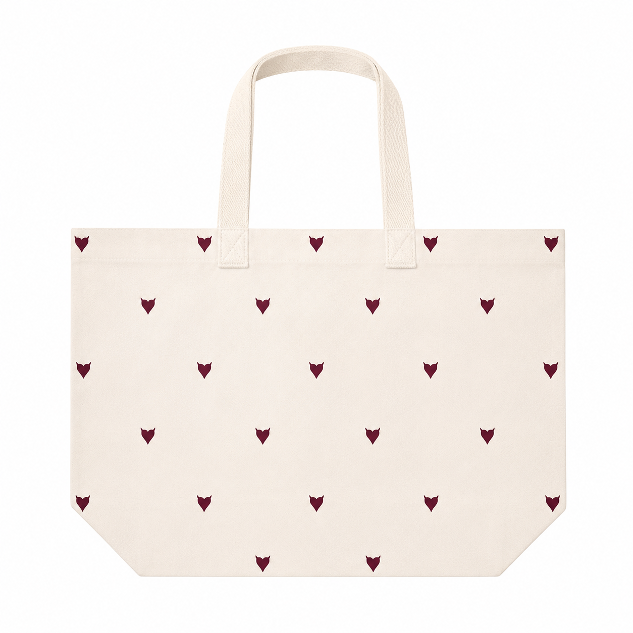 zip tote - cream