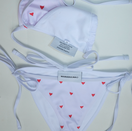 LOVE KINI - WHITE / RED