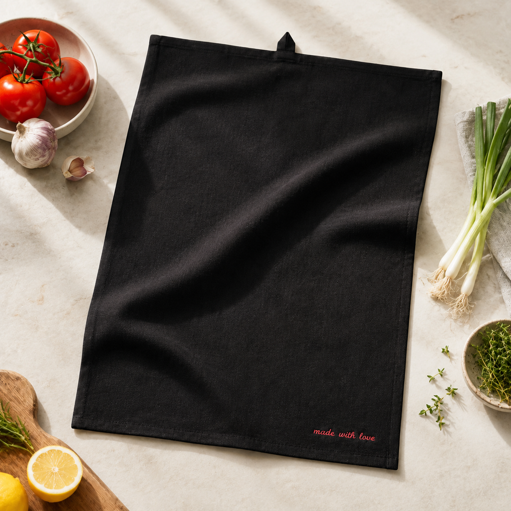 made with love tea towel