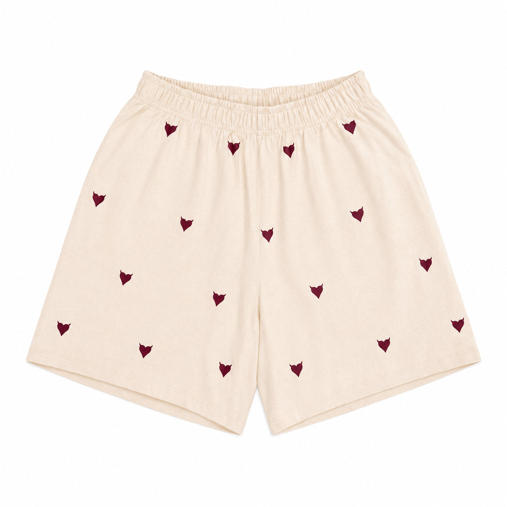 monogram shorts - cream