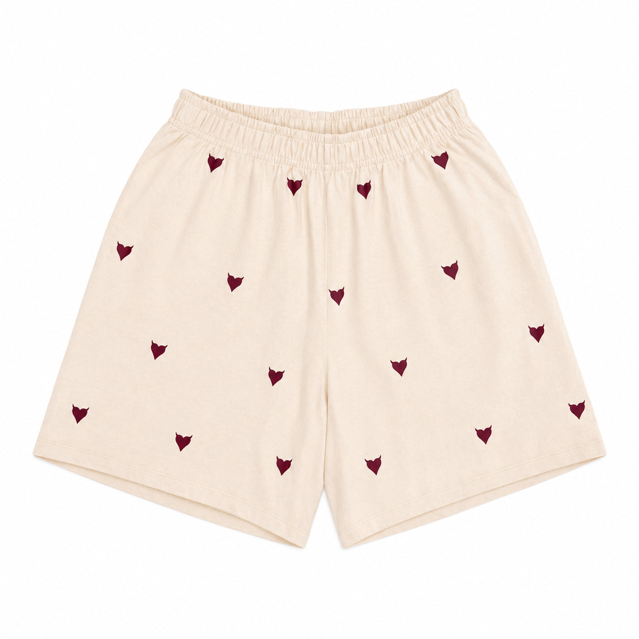 monogram shorts - cream