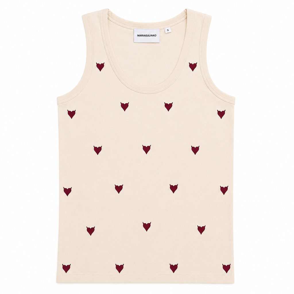 monogram vest - cream