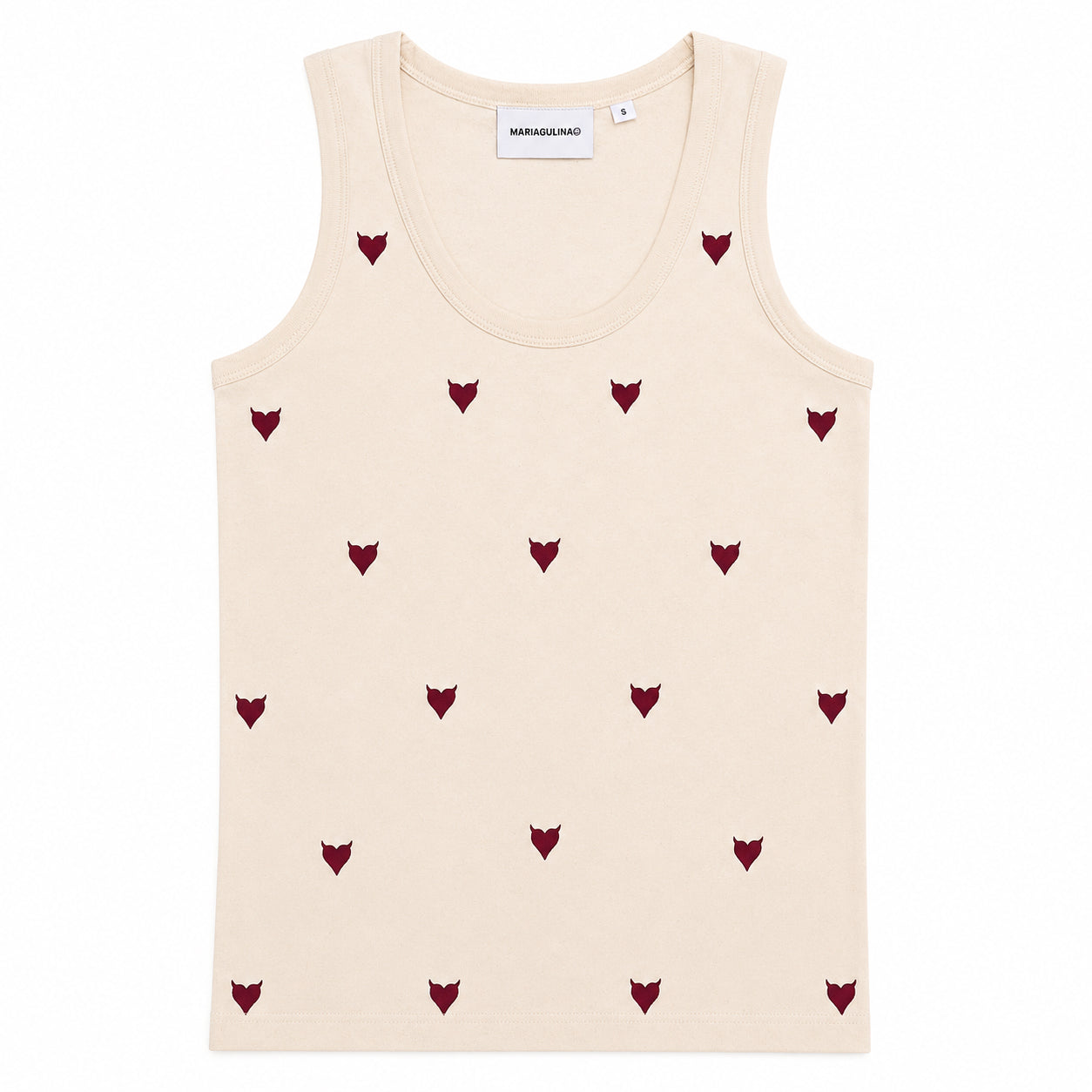 monogram vest - cream
