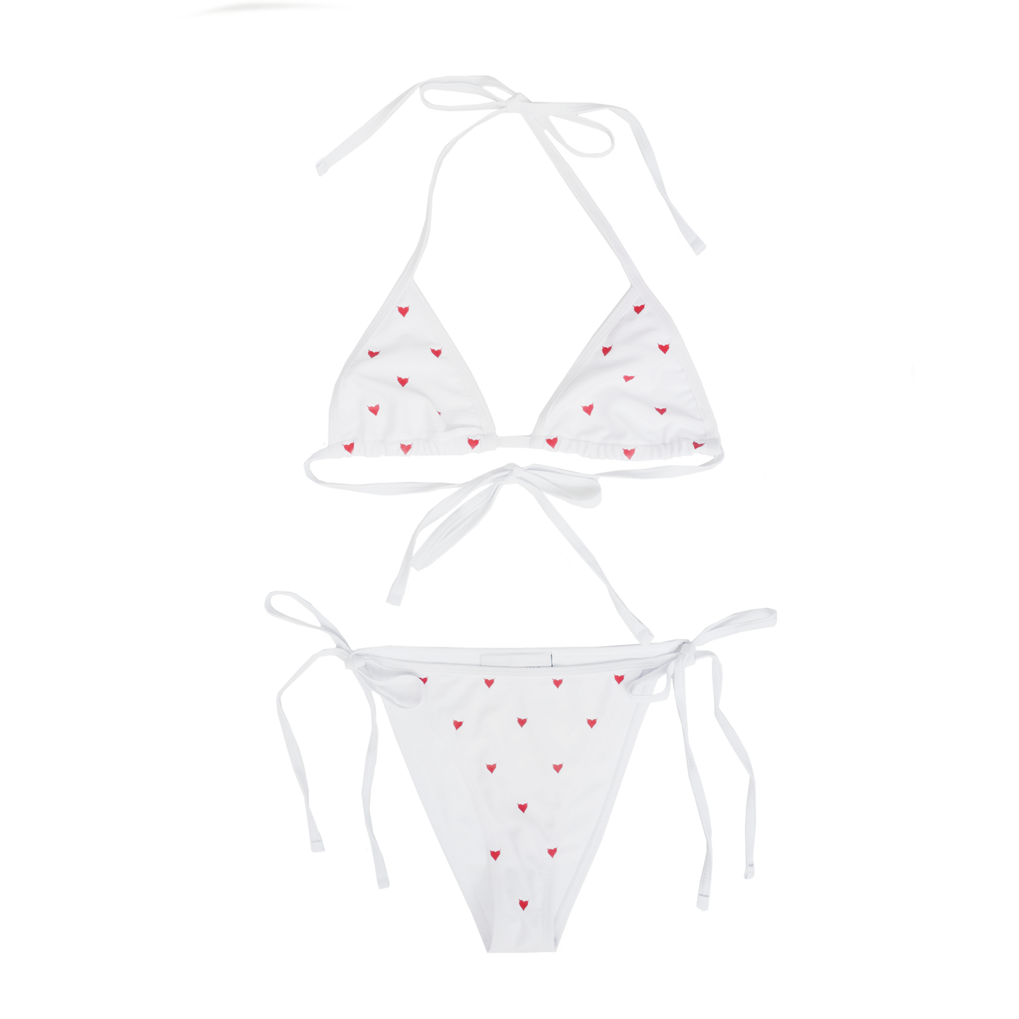 LOVE KINI - WHITE / RED