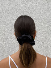 Load image into Gallery viewer, SATIN SCRUNCHIE - BLACK
